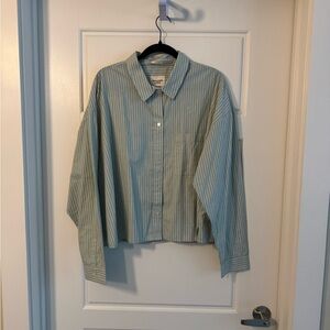Abercrombie & Fitch Green Striped Shirt